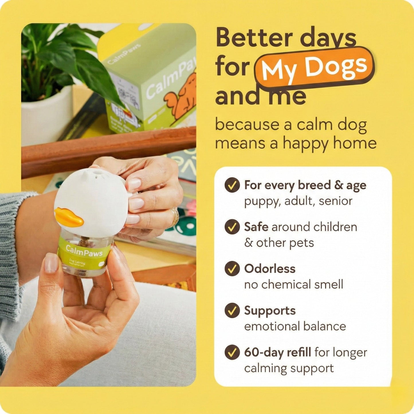 CalmPaws™ Dog Anxiety Relief Diffuser